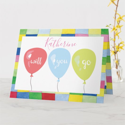 Ga je naar de promo? kaart (Gele Bloem)