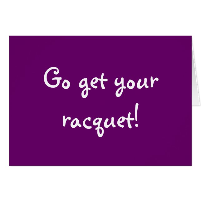 Ga je racket halen! (Voorkant Horizontaal)