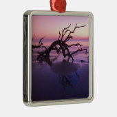 GA Jekyll Island, Boom begraafplaats op strand op Metalen Ornament (Rechts)