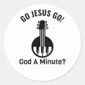 GA JESUS GAAN! God A Minuut? Klassieke Stickers (Voorkant)
