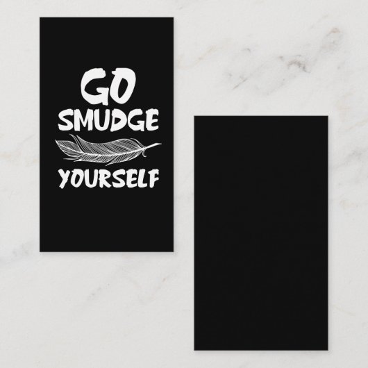 Ga jezelf dempen - het idee van de Feather Gift Visitekaartje (Voorkant / Achterkant)