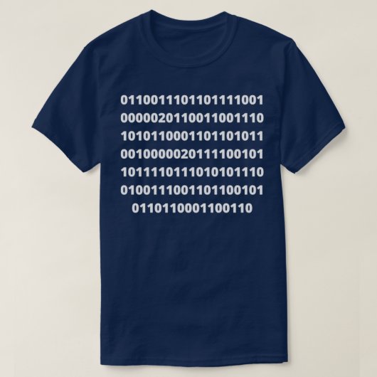 Ga jezelf in Binary T-shirt (Design voorkant)