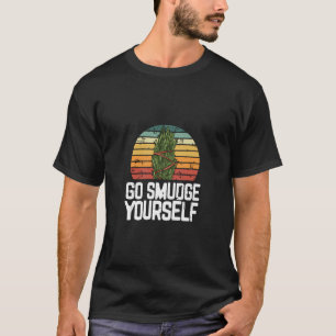 Ga jezelf vlekken Retro Sunset  Sage T-shirt
