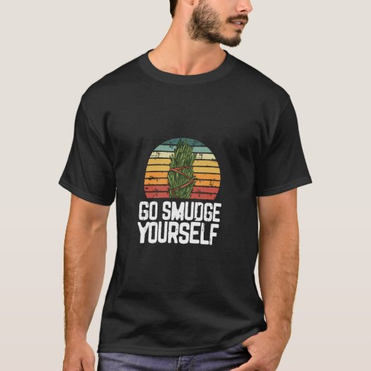 Ga jezelf vlekken Retro Sunset  Sage T-shirt (Voorkant)