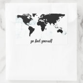 Ga jezelf zoeken rechthoekige sticker (Tas)