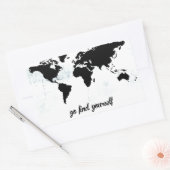 Ga jezelf zoeken rechthoekige sticker (Envelop)