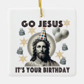 Ga Jezus en je verjaardag Keramisch Ornament (Voorkant)