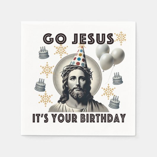 Ga Jezus en je verjaardag Servet (Voorkant)