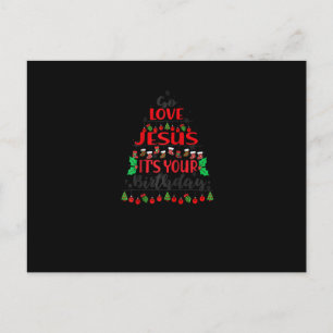 Ga Jezus het is je verjaardag Kerstboom ornament Briefkaart