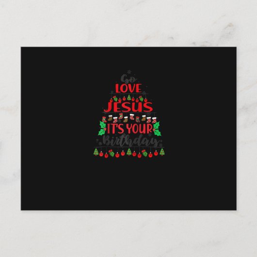 Ga Jezus het is je verjaardag Kerstboomornament Briefkaart (Voorkant)