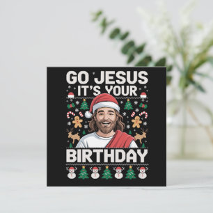 Ga Jezus Het Is Je Verjaardag Lelijke Kersttrui Feestdagenkaart