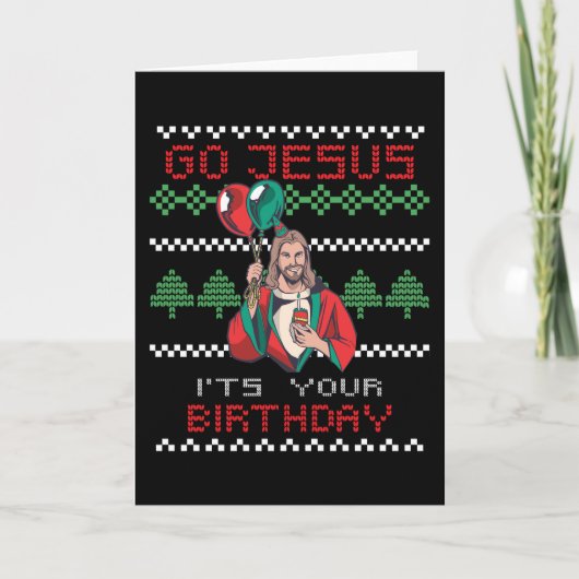 Ga Jezus, het is jouw verjaardag Kaart (Voorkant)