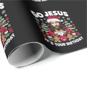 Ga Jezus, het is jouw verjaardag, lelijke kersttru Cadeaupapier (Rol Hoek)