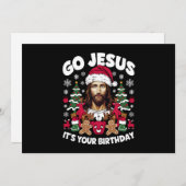 Ga Jezus, het is jouw verjaardag, lelijke kersttru Feestdagenkaart (Voorkant / Achterkant)