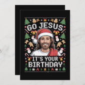 Ga Jezus, het is jouw verjaardag, lelijke kersttru Feestdagenkaart (Voorkant / Achterkant)