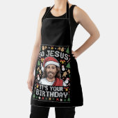 Ga Jezus, het is jouw verjaardag, lelijke kersttru Schort (Insitu)