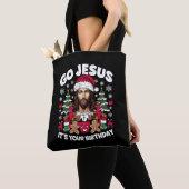 Ga Jezus, het is jouw verjaardag, lelijke kersttru Tote Bag (Dichtbij)