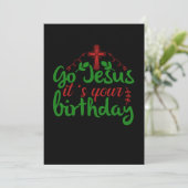 Ga jezus Het is jouw verjaardag Save The Date (Staand voorkant)