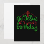 Ga jezus Het is jouw verjaardag Save The Date (Voorkant / Achterkant)