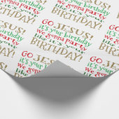 Ga Jezus, het is uw verjaardag kerstcadeau wrap Cadeaupapier (Hoek)