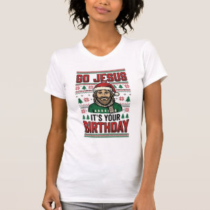 Ga Jezus Kerstmis Verjaardag Vintage T-shirt