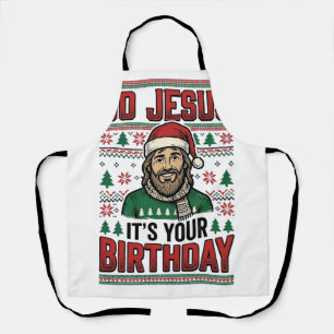Ga Jezus Kerstmis Verjaardag Vintage T-shirt Schort
