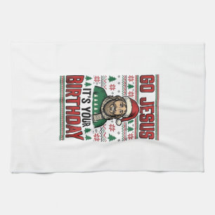 Ga Jezus Kerstmis Verjaardag Vintage T-shirt Theedoek