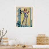 Ga jij met mij en kat pinup poster (Keuken)