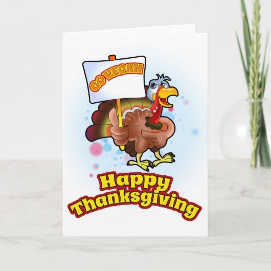 Ga Kaart van de Thanksgiving van de Veganist de (Voorkant)