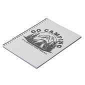 Ga kamperen goedkoper dan therapie grappig citaat notitieboek (Linkerzijde)