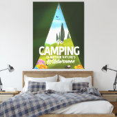 Ga kamperen in de wilde natuur van de moeder natuu canvas afdruk (Insitu (Slaapkamer))