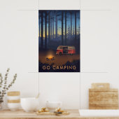 Ga Kamperen Reisposter Campervan Versie Poster (Keuken)