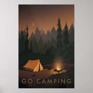 Ga Kamperen Reisposter Poster