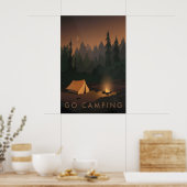 Ga Kamperen Reisposter Poster (Keuken)