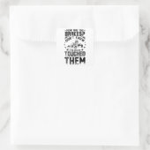 Ga Kart nooit in aanraking met de remmen Vierkante Sticker (Tas)