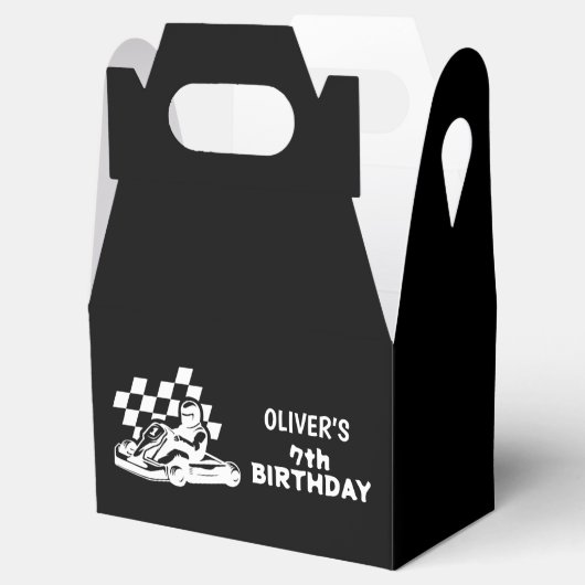 Ga karten, raceauto jongen verjaardag bedankdoosjes (Geopend)