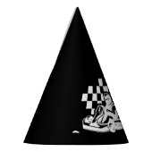 Ga karten, raceauto jongen verjaardag feesthoedjes (Links)