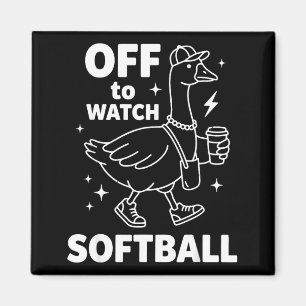Ga kijken naar softbal grappige softbal gans spel magneet