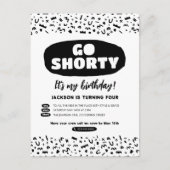 Ga korte 90s Hip Hop Rap Birthday Uitnodiging Briefkaart (Voorkant)