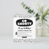 Ga korte 90s Hip Hop Rap Birthday Uitnodiging Briefkaart (Staand voorkant)