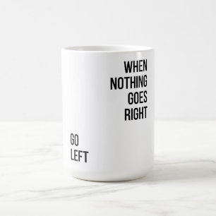 Ga links zwarte typografie koffiemok