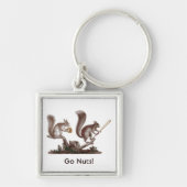 Ga maar. Funny Rally Squirrel Sleutelhanger (Voorkant)