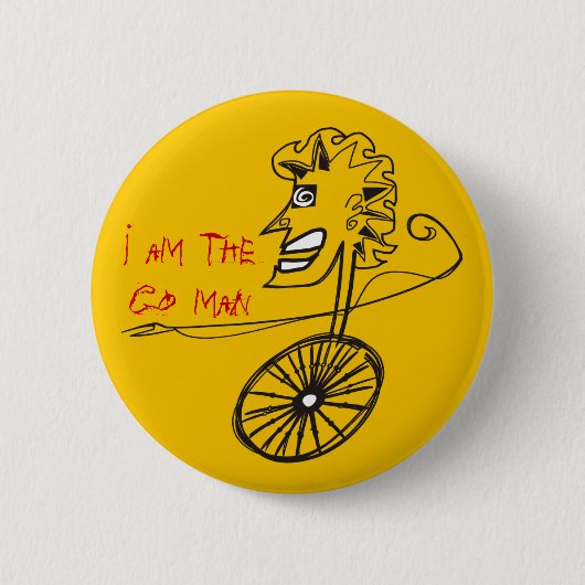 Ga man fietsen naar de knop man ronde button 5,7 cm (Voorkant)