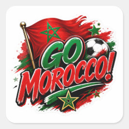 Ga MAROKKO Team Marokko Wedstrijddag 2026  Vierkante Sticker