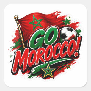 Ga MAROKKO Team Marokko Wedstrijddag 2026  Vierkante Sticker
