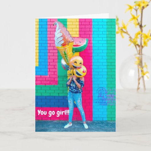 Ga Meid, Veel Succes, Sterkte! Kaart (Gele Bloem)