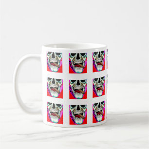 Ga Meisje Pop Art Schedel Patroon Koffiemok