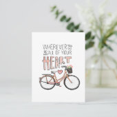 Ga met al je hart - fiets briefkaart (Staand voorkant)