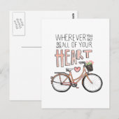 Ga met al je hart - fiets briefkaart (Voorkant / Achterkant)