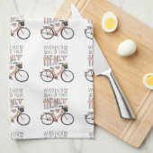 Ga met al je hart -  fiets theedoek (Quarter Fold)